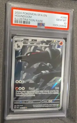 POKEMON CARD HOUNDOOM ILLUSTRATION RARE 66 SFA EN #66 GRADED PSA 10 GEM MINT - Image 2