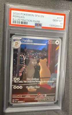 POKEMON CARD PERSIAN ILLUSTRATION RARE 78 SFA EN #78 GRADED PSA 10 GEM MINT - Image 2