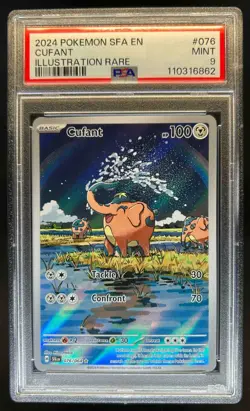 2024 Pokemon SV Shrouded Fable SFA EN Cufant Illustration Rare #076/064 PSA 9 - Image 1