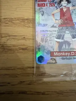 Rutgers One Piece Bandai Namco Monkey D. Luffy US Voyage Promo Card #0056 - Image 4