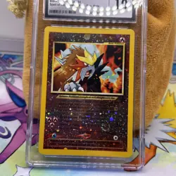 CGC 10 GEM MINT Entei 2001 Black Star Promos 34 Reverse Holo Swirl Pokemon Card - Image 2