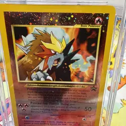 CGC 10 GEM MINT Entei 2001 Black Star Promos 34 Reverse Holo Swirl Pokemon Card - Image 3
