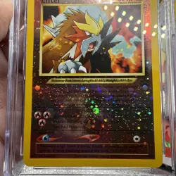 CGC 10 GEM MINT Entei 2001 Black Star Promos 34 Reverse Holo Swirl Pokemon Card - Image 4