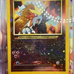 CGC 10 GEM MINT Entei 2001 Black Star Promos 34 Reverse Holo Swirl Pokemon Card - Image 3