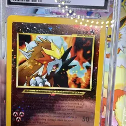 CGC 10 GEM MINT Entei 2001 Black Star Promos 34 Reverse Holo Swirl Pokemon Card - Image 4