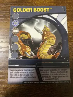 Bakugan Battle Brawlers "GOLDEN BOOST" Ability Card 35/48q BA617 2009 - Image 1