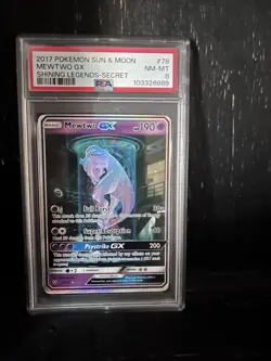 Pokemon TCG Shining Legends Mewtwo GX Secret Rare Card 78/73 - Image 1