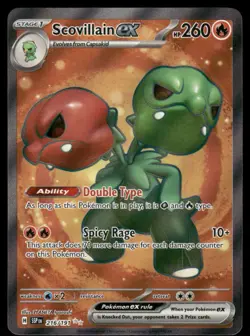 Pokemon Cards Scovillain ex 216/191 Surging Sparks Ultra Rare NM - Image 1