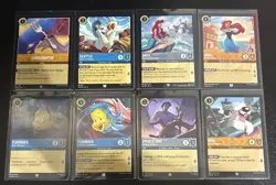 Disney Lorcana The Little Mermaid Theme 8 Card Lot Ariel/Flounder/Prince Eric - Image 1