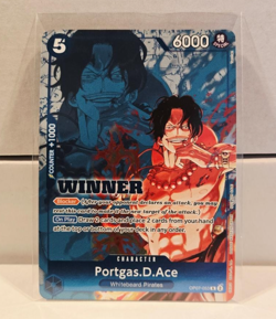 Portgas.D.Ace OP07-053 One Piece Stamped Card Portgas D Ace Winner Promo 2024 - Image 1