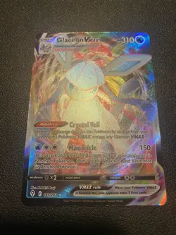 Pokemon TCG Glaceon VMAX Evolving Skies Holo Ultra Rare Card 041/203 - Image 1