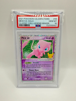 Pokemon Mew EX TCG 25th Anniversary Celebrations Card 88/92 PSA 10 - Image 1