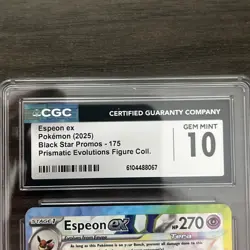 Espeon ex SVP175 Sv: Scarlet & Violet Promo Cards Holo CGC Graded Gem Mint 10 - Image 2