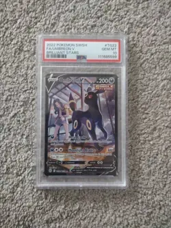 2022 Pokemon TCG Umbreon v Brilliant Stars #TG22 PSA 10 - Image 1