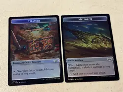2 x mtg foil token Meteorite // Treasure, 0017/0018, Outlaws of Thunder Junction - Image 2