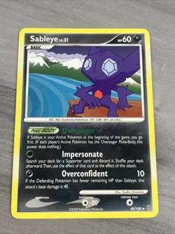 POKEMON TCG SABLEYE 48/100 UNCOMMON LIGHT PLAY STORMFRONT - Image 1