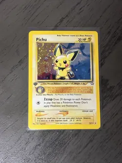 Pokemon TCG Pichu 12/111 Neo Genesis Holo Rare 1st Edition - Image 1