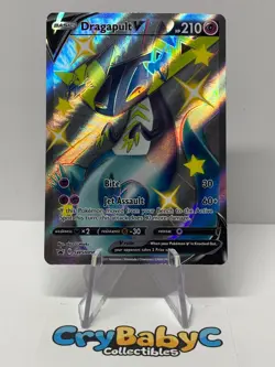 Pokemon Dragapult V SWSH096 Sword & Shield SHINY BLACK STAR PROMO - Image 1