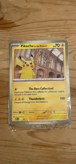 Natural History Museum Promo Card. Pikachu Promo. Pokemon. - Image 1