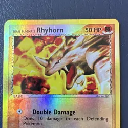 Pokemon Team Magma's Rhyhorn EX Team Magma vs Team Aqua Reverse Holo 38/95 - Image 3