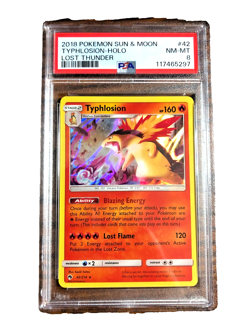 Typhlosion Holo Rare #42 - PSA NM-MT 8 - 2018 SM Lost Thunder - Pokemon TCG - Image 1