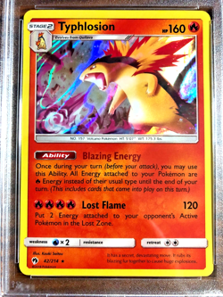 Typhlosion Holo Rare #42 - PSA NM-MT 8 - 2018 SM Lost Thunder - Pokemon TCG - Image 2