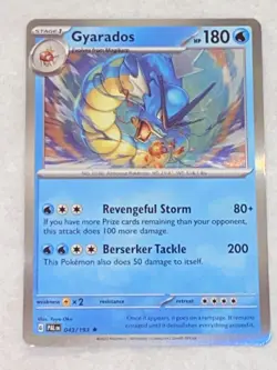 Pokemon TCG PALDEA EVOLVED GYARADOS 043/193 NM Rare HOLO - Image 1