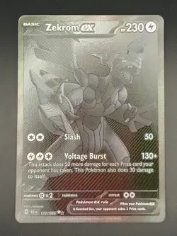 Pokemon Zekrom EX Black Bolt 172/086 Secret Rare NM Fresh Pull! - Image 3