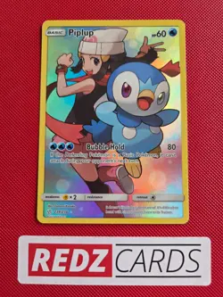 Piplup 239/236 Cosmic Eclipse Secret Rare Holo Sun & Moon Pokemon Card NM - Image 1