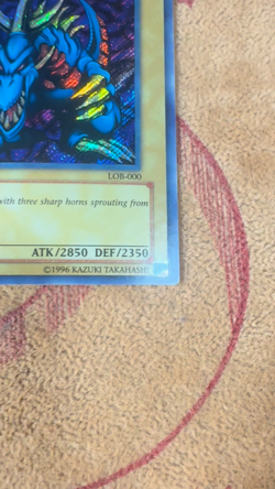 🔥 Tri-Horned Dragon LOB-000 NM SECRET RARE The Legend of Blue Eyes ORIGINAL #2 - Image 2