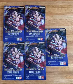 One Piece TCG The Azure Sea's Seven (5) Sleeved Booster Packs - IN HAND! - Image 1