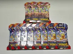 Pokemon TCG Scarlet & Violet Surging Sparks Booster Packs Lot of 11 - Image 1