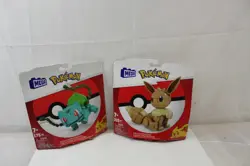Pokemon Mega Lot of 2 - Build & Show Bulbasaur's 175PC & Eevee 215PC Age 7+ - Image 1