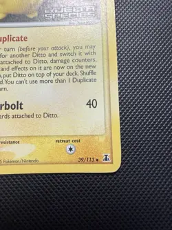 Ditto (Pikachu) Reverse Holo EX Delta Species 39/113 - MP - Pokemon TCG - Image 3