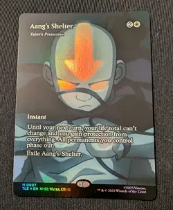 MTG Aang’s Shelter (Teferi’s Protection) 0007 Foil (Borderless) Avatar TLE NM - Image 1