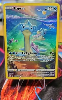 Pokemon TCG Lapras Crown Zenith: Galarian Gallery Ultra Rare Card GG05/GG70. NM. - Image 1