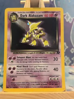 Pokemon Card Dark Alakazam 1/82 Team Rocket Set Rare Holo WOTC NM/LP - Image 1