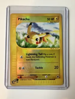 Pikachu 124/165 Expedition Base Set Reverse Holo Rare Pokemon TCG MP+ - Image 1