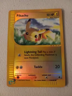 Pikachu 124/165 Expedition Base Set Reverse Holo Rare Pokemon - Image 1