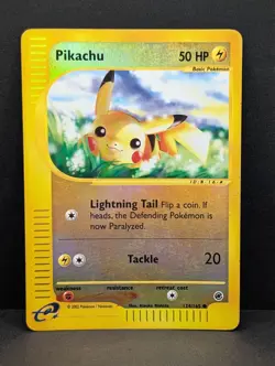 Pikachu 124/165 Expedition Base Set Reverse Holo Rare Pokemon TCG MP+ - Image 1