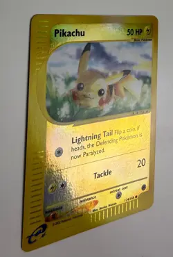 2002 POKEMON EXPEDITION BASE SET E-READER PIKACHU 124/165 REVERSE HOLO COMMON LP - Image 5
