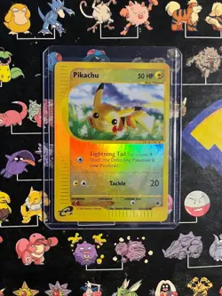 Pikachu 124/165 Reverse Holo Expedition E Reader Common Pokemon Holo - LP - Image 1