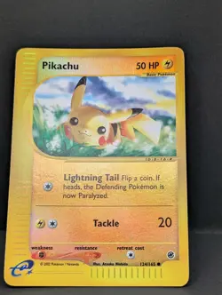 Pikachu 124/165 Expedition Base Set Reverse Holo Rare Pokemon TCG LP - Image 3