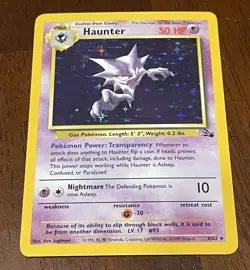 Pokemon TCG Haunter 6/62 Fossil Holo Rare Unlimited WOTC Vintage 1999 - Image 1