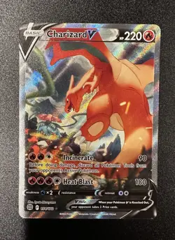 Pokemon Charizard V (Alternate Full Art) 154/172 Swsh09: Brilliant Stars - Image 1
