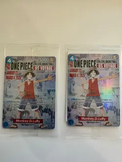 Two - One Piece Monkey.D.Luffy US College Basketball Promo Card *SEALED* - Image 1
