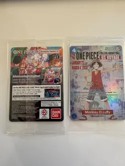 Two - One Piece Monkey.D.Luffy US College Basketball Promo Card *SEALED* - Image 2
