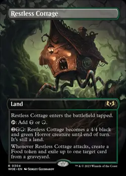 MTG Restless Cottage (Borderless) Wilds of Eldraine #0304 pack fresh edh - Image 1