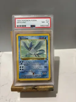 Articuno PSA 8 Pokemon card 17/62 Fossil Set Rare Non Holo 1999 WOTC NM-MINT - Image 1