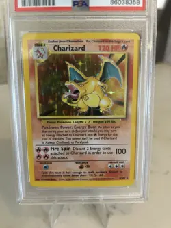 1999 Pokemon TCG Charizard Holo Rare Base Set 4/102 PSA 6 EX MT English #4 - Image 1